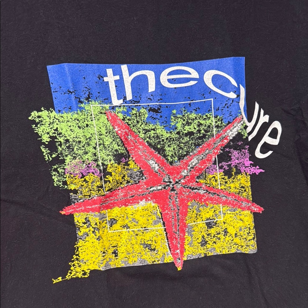 The Cure - bunny lake design tour v neck LARGE